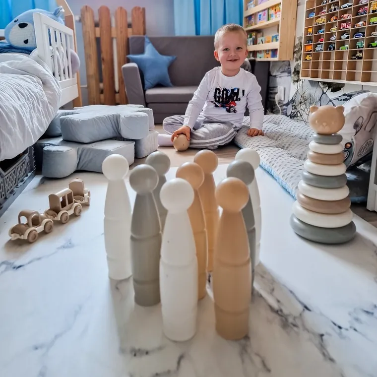 Wader, Biszkoptowa Chmurka, zestaw do gry w kręgle, 11 elementów