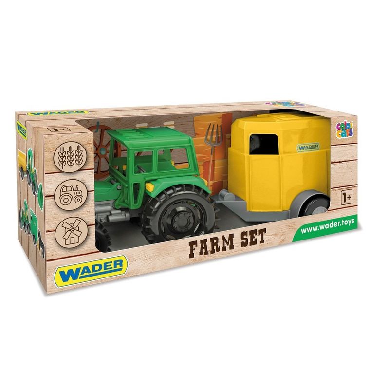 Wader, Farmer, traktor z przyczepą na konie