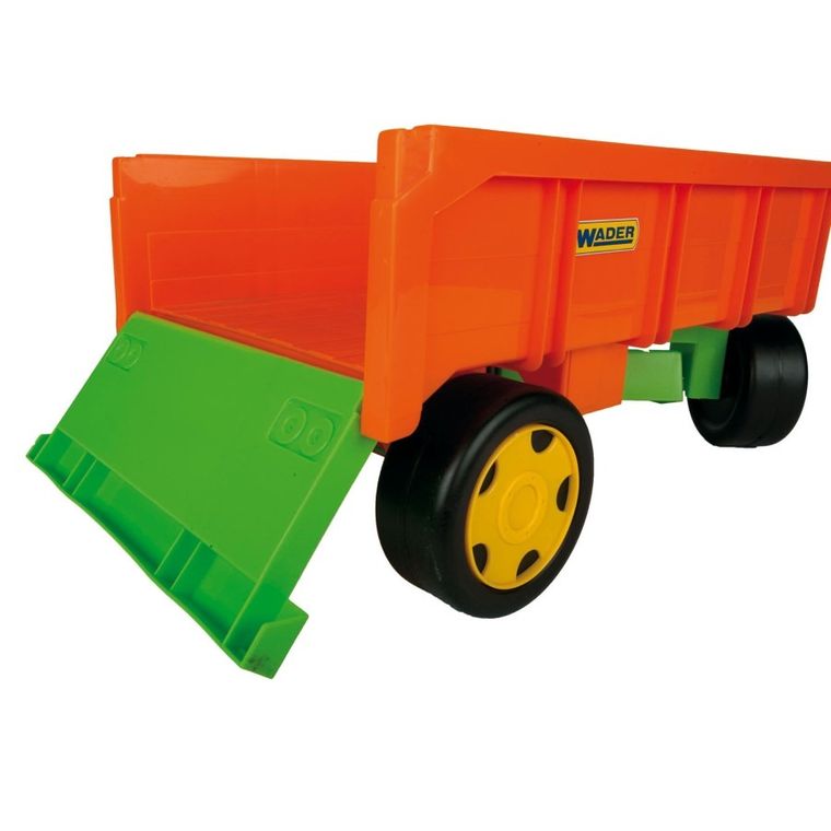 Wader, Gigant, wózek-przyczepa z zestawem do piasku, pomarańczowy