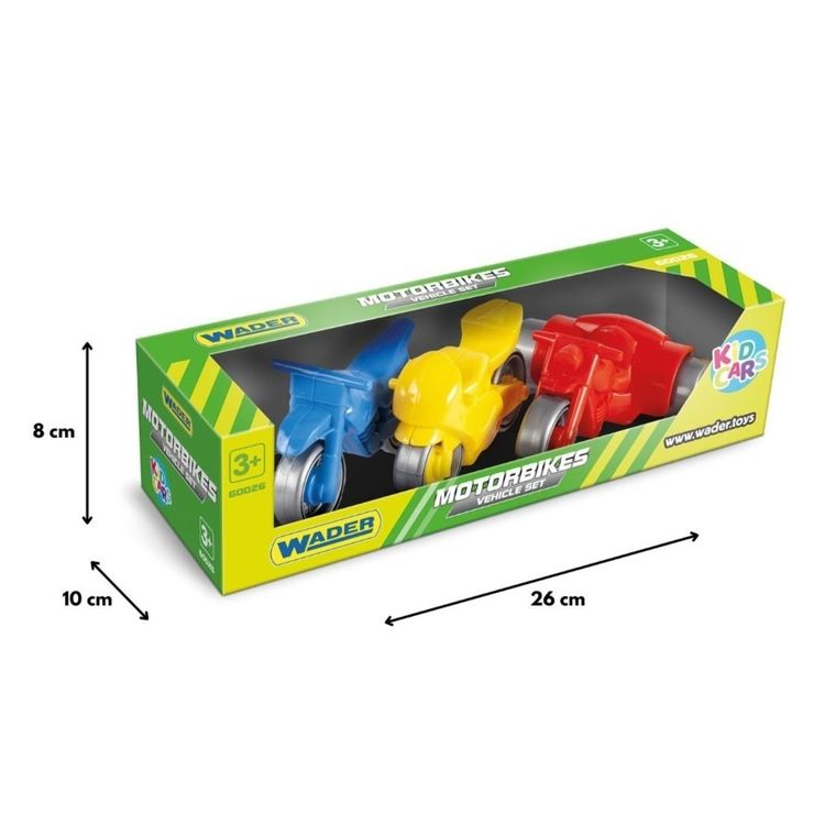 Wader, Kid Cars, Motocykle, zestaw pojazdów