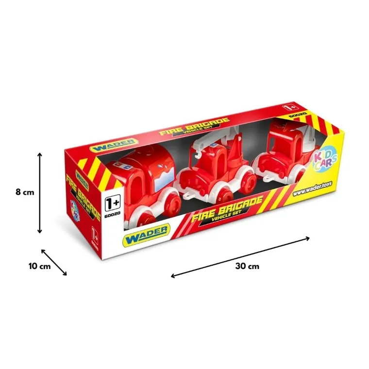 Wader, Kid Cars, Straż Pożarna, zestaw pojazdów