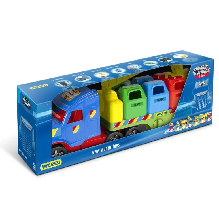 Wader, Magic Truck Basic, ciężarówka z kontenerami do recyclingu