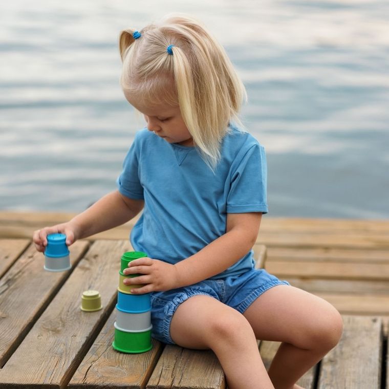 Wader, RePlay, kubeczki, piramidka edukacyjna, 8 elementów