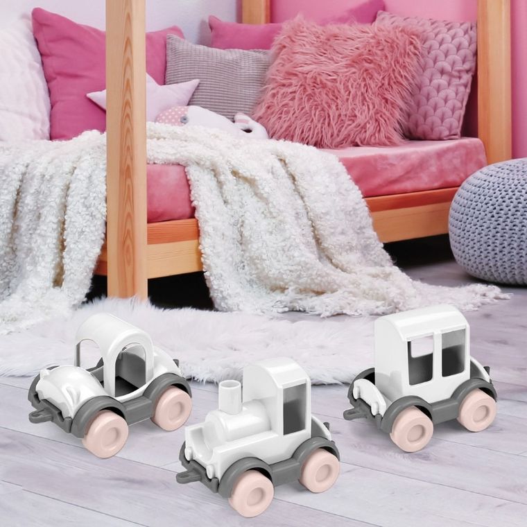 Wader, Różana Wata Cukrowa, Kid Cars Trio, zestaw pojazdów