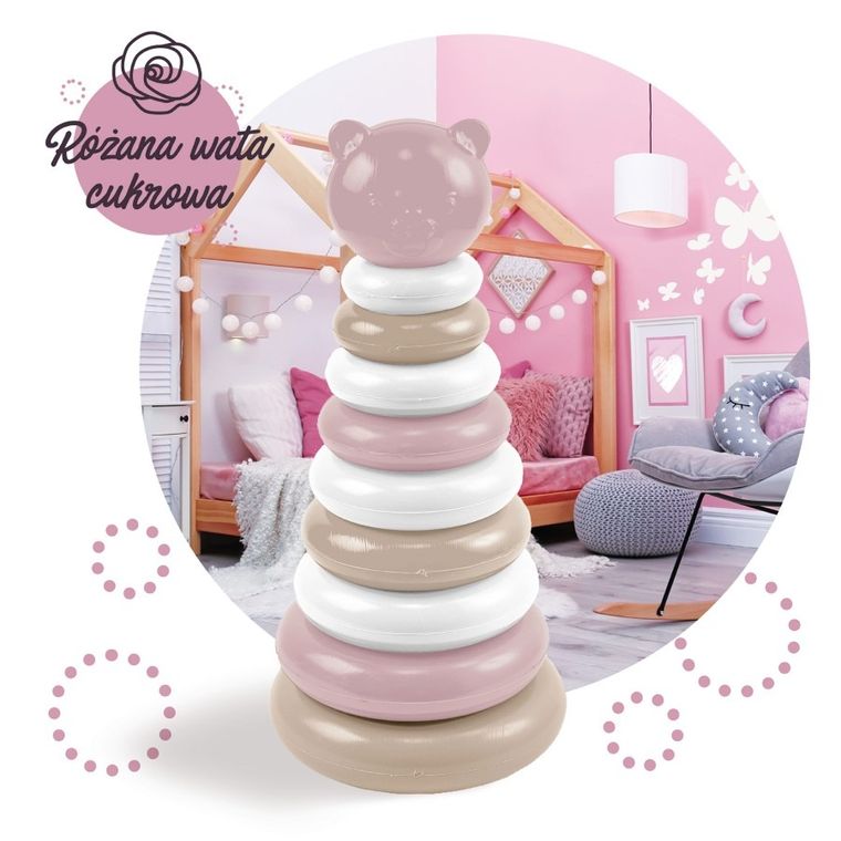 Wader, Różana Wata Cukrowa, Misiowa piramidka, 11 elementów