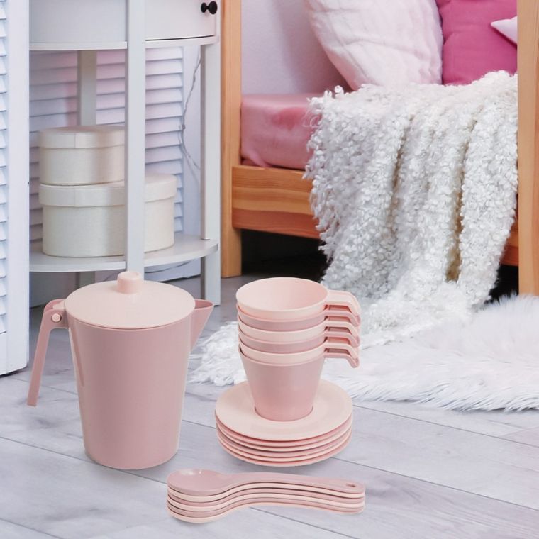 Wader, Różana Wata Cukrowa, serwis kawowy, 19 elementów