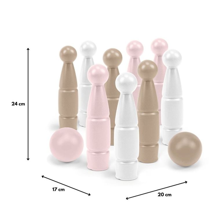 Wader, Różana Wata Cukrowa, zestaw do gry w kręgle, 11 elementów