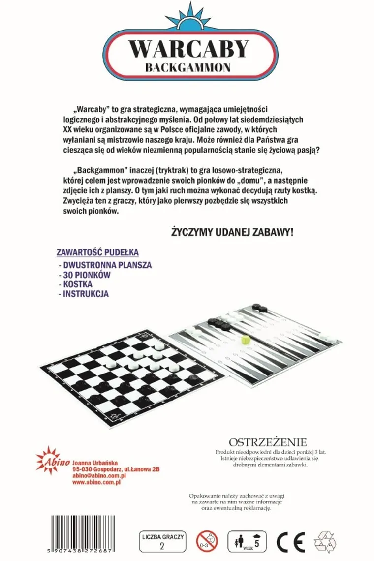 Warcaby, Warcaby, Backgammon, gra planszowa