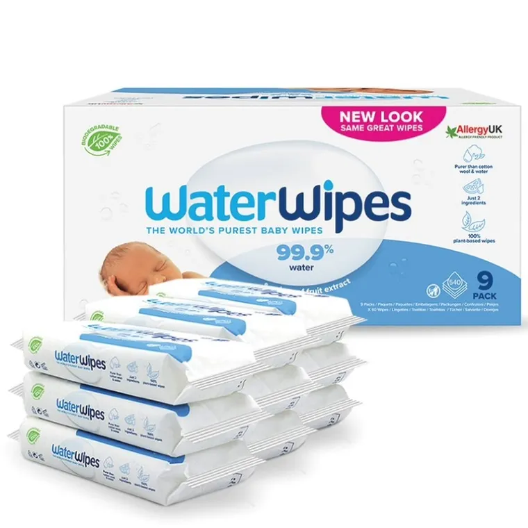 WaterWipes, BIO, chusteczki nawilżane, 9-60 szt.
