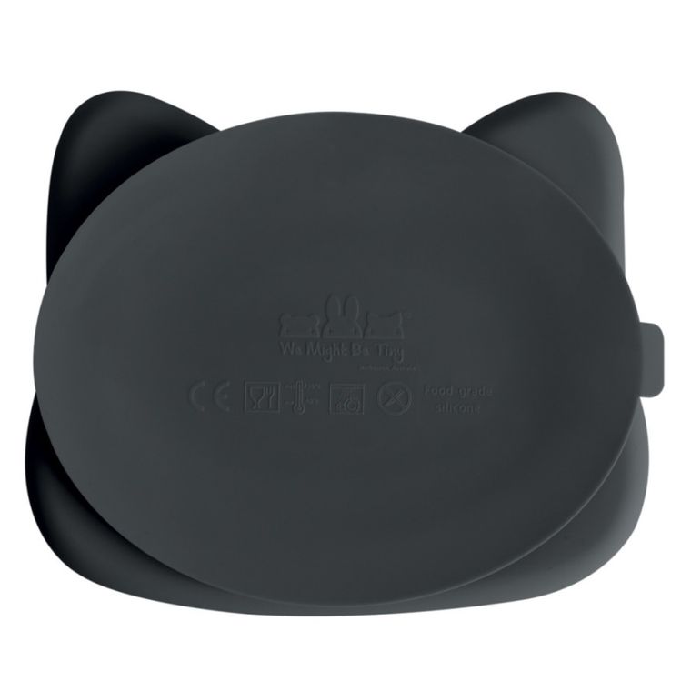 We Might Be Tiny, Kotek, silikonowy talerzyk z przyssawką, Charcoal