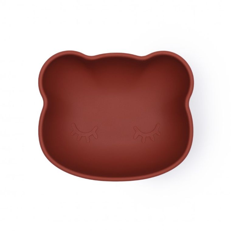 We Might Be Tiny, Miś, silikonowa miseczka z przyssawką i pokrywką, rust