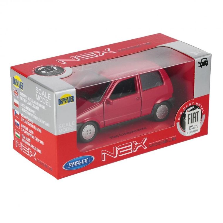 Welly, Fiat Cinquecento, pojazd, model metalowy, 1 szt.