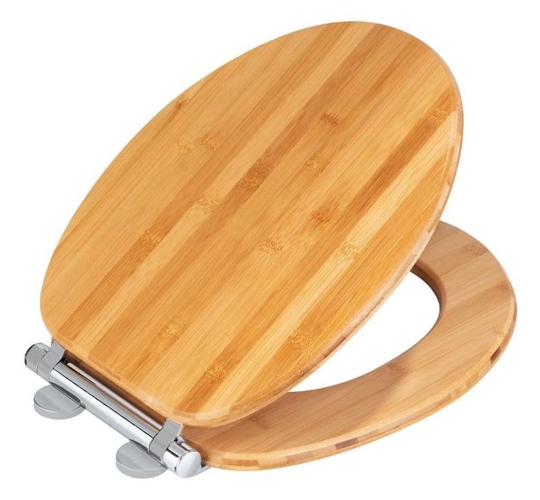 Wenko, deska sedesowa bambusa, easy close, fix-clip