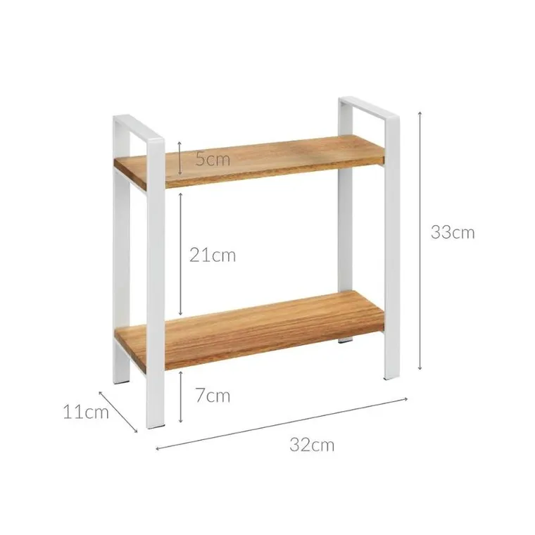 Wenko, dwupoziomowa półka kuchenna na blat louisa, drewno akacji