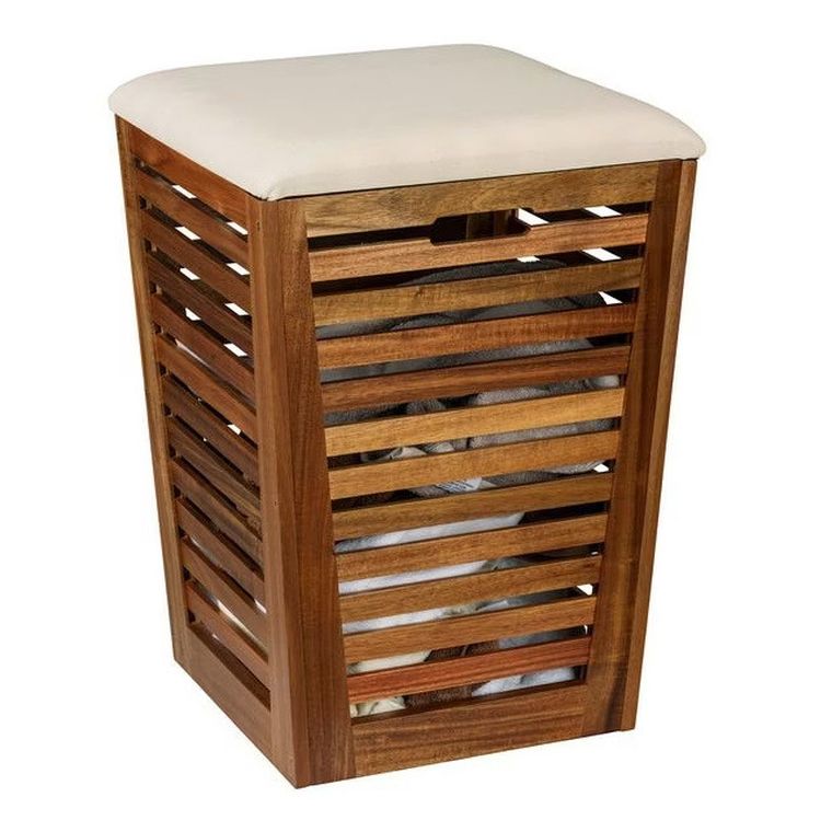 Wenko, Fondi, kosz na pranie z siedziskiem, 56 cm