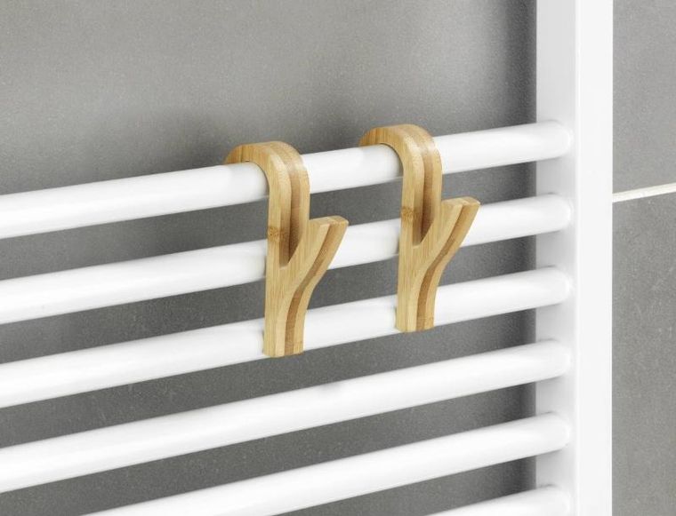 Wenko, haczyki na grzejnik, bambusowe, 2 szt.