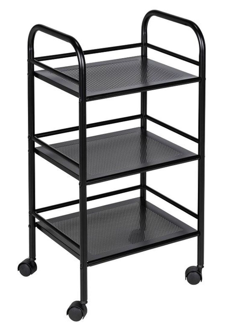 Wenko, metalowy wózek łazienkowy, 3 poziomy na kółkach