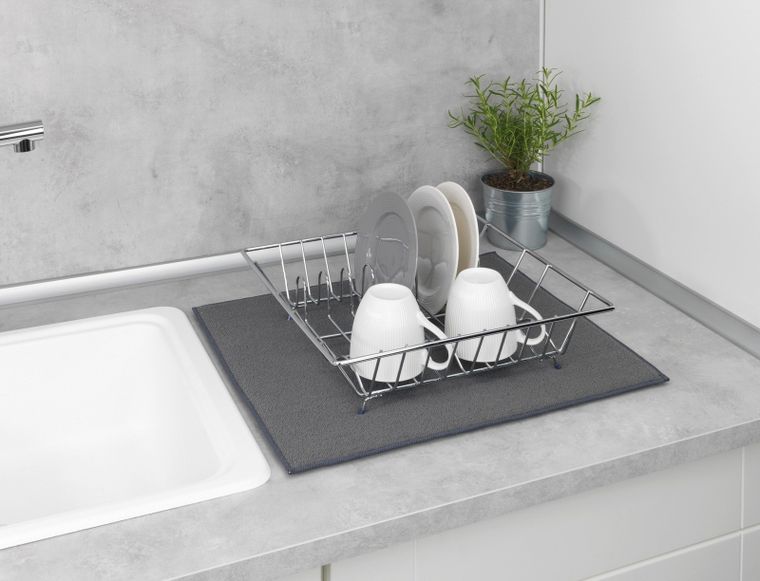 Wenko, Miko, mata do suszenia naczyń, szara, 47-40 cm