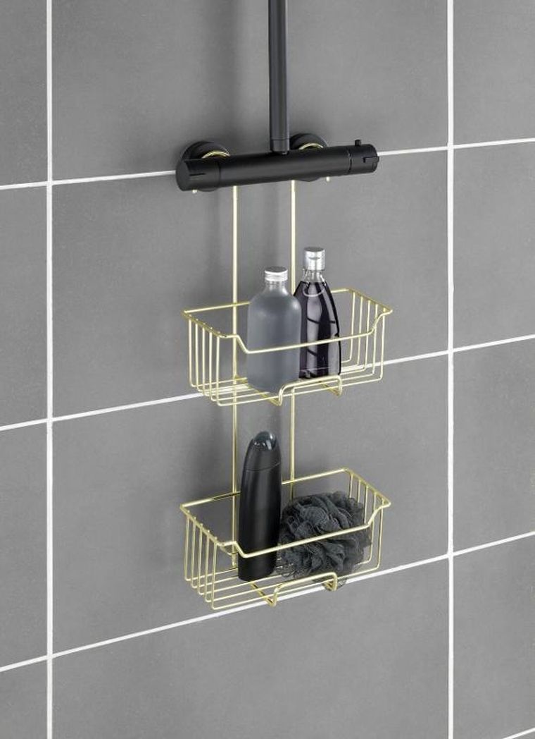 Wenko, Milo, koszyk łazienkowy, dwupoziomowy, do montażu na baterii wannowej