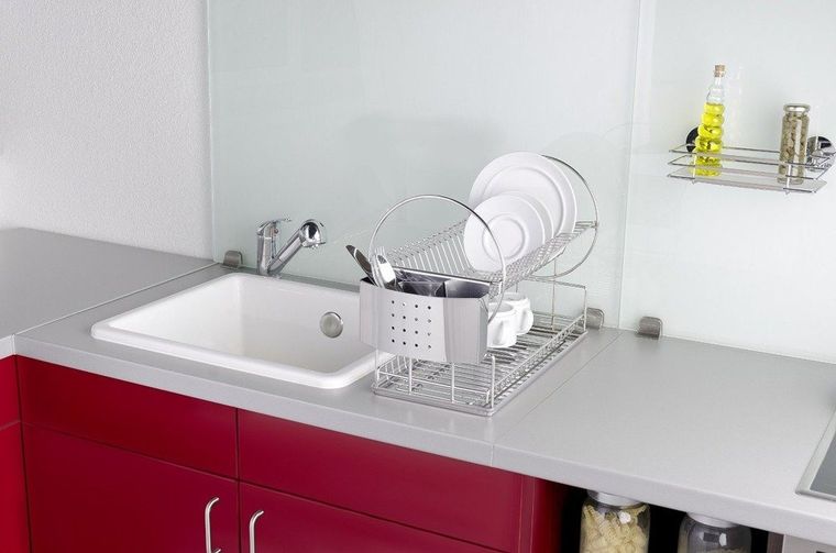 Wenko, ociekacz do naczyń, suszarka na naczynia ze stali nierdzewnej, 2 poziomy