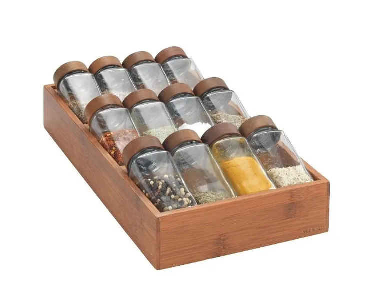 Wenko, organizer z przegródkami na przyprawy, Marti, bambus