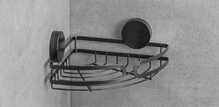 Wenko, półka pod prysznic, Pavia Static-Loc, narożna