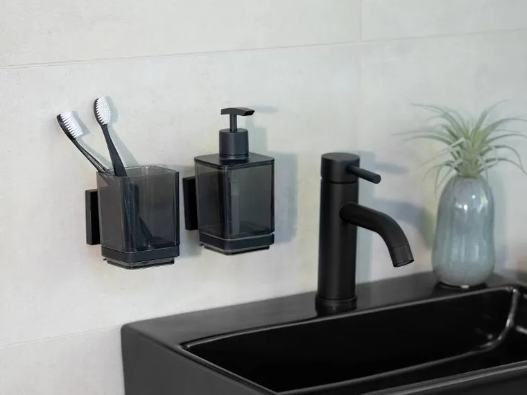 Wenko, Quadro, dozownik montowany na ścianie, montaż bez wiercenia