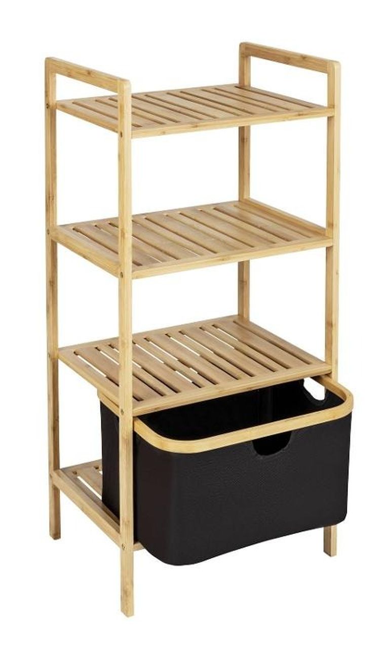 Wenko, regał łazienkowy z 3 poziomami, bambus, Ecori