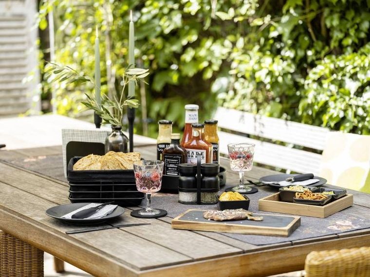 Wenko, solniczka i pieprzniczka na metalowym stojaku, Melli