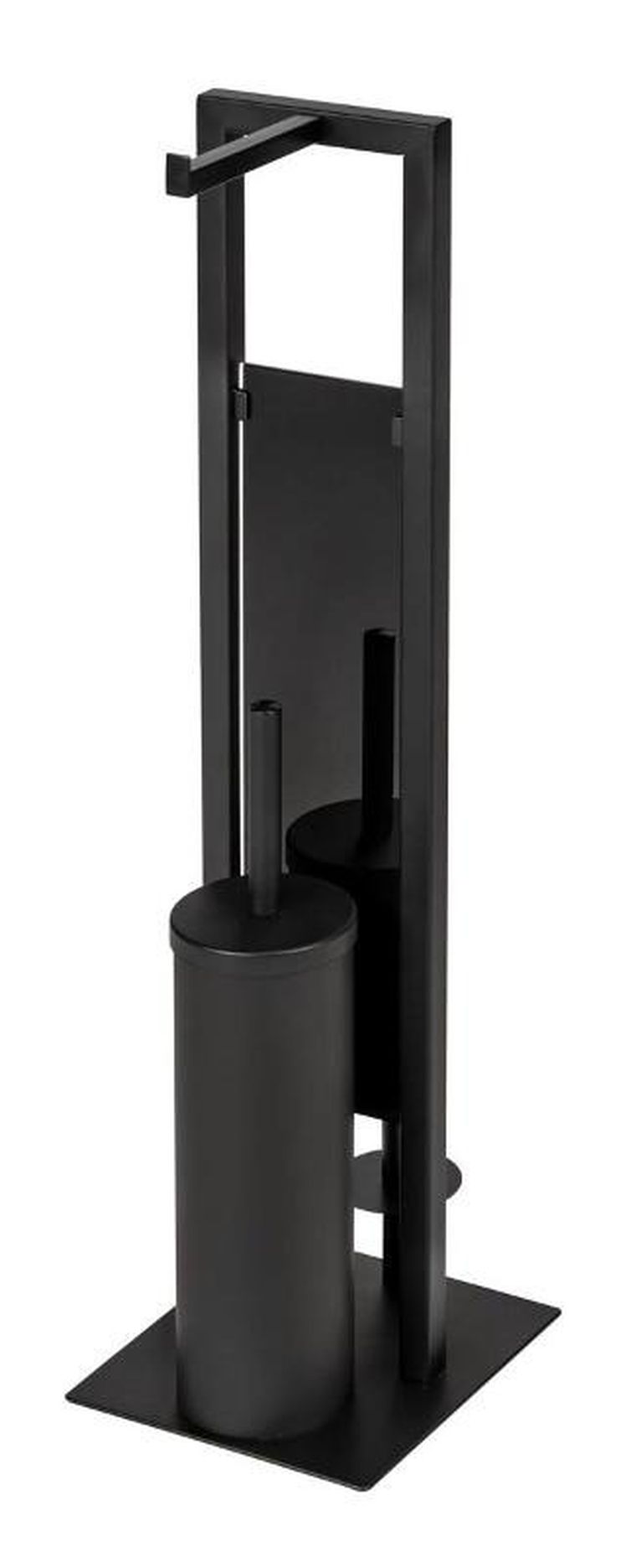 Wenko, stojak na papier toaletowy i szczotkę wc, Rivalta, 3w1, zamknięty pojemnik