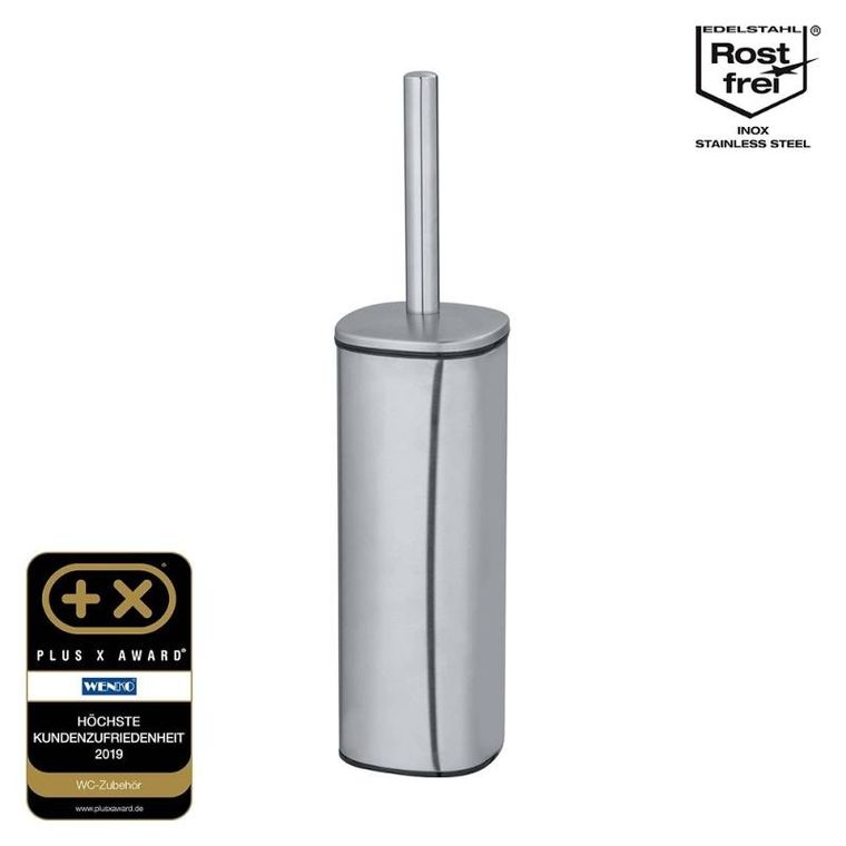 Wenko, szczotka do wc, Alassio, matowa stal nierdzewna