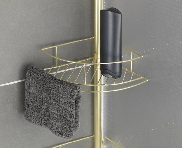 Wenko, teleskopowa półka pod prysznic, Dolcedo, 4 poziomy