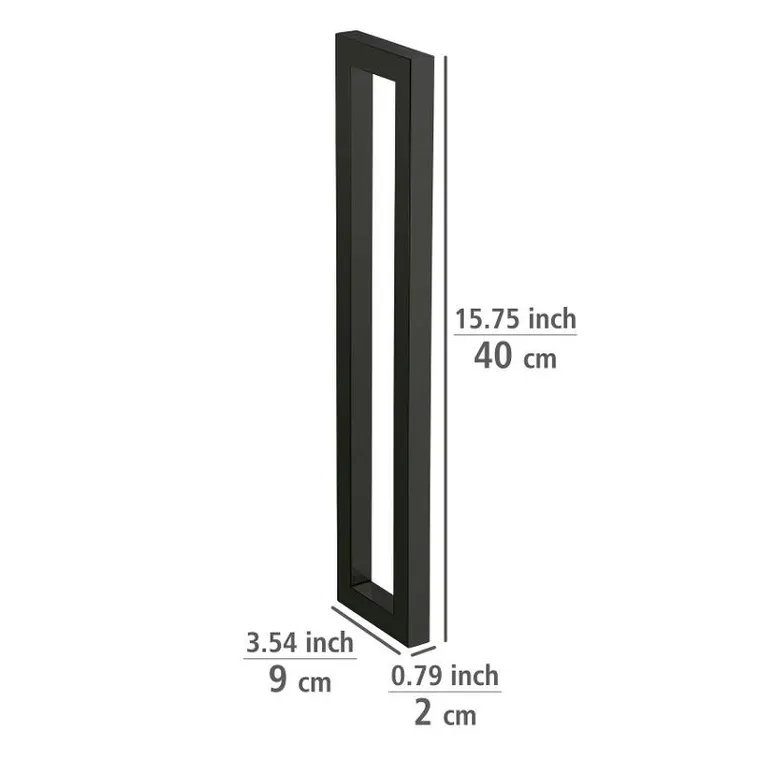 Wenko, uchwyt na ręczniki ze stali lakierowanej, czarny mat, Reitani