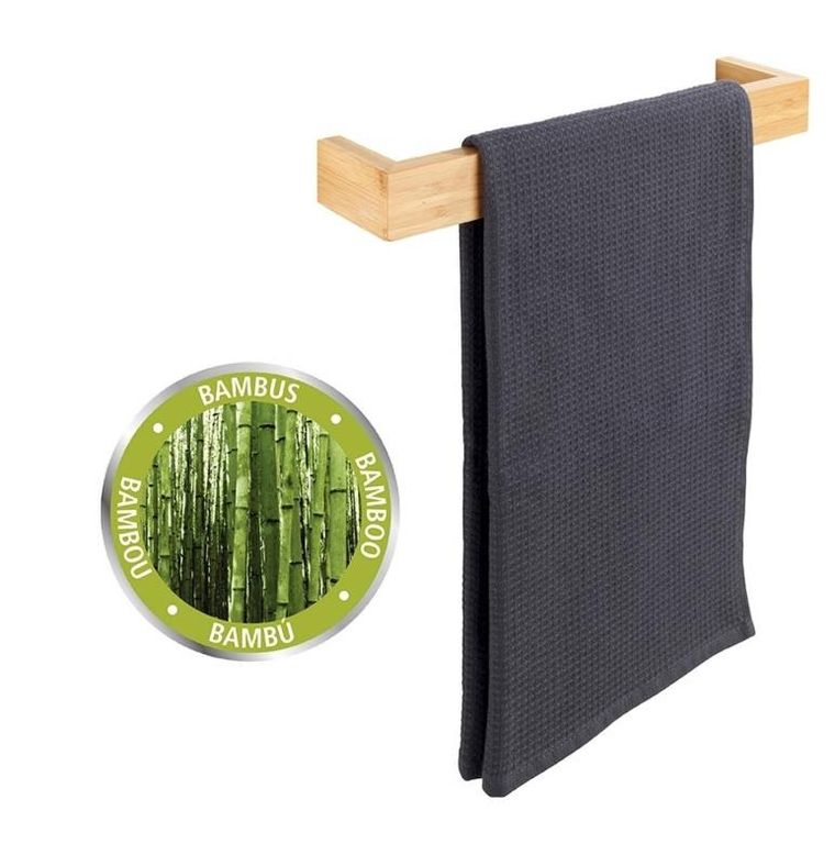 Wenko, wieszak na ręczniki bambusowy, jasny brąz, 40-9-5 cm