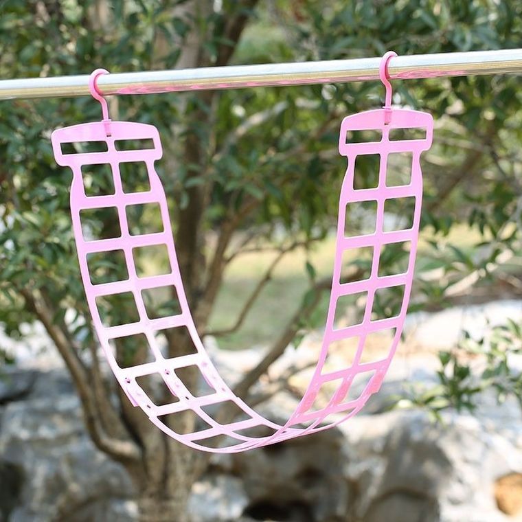Wielofunkcyjny wieszak do suszenia poduszek, różowy