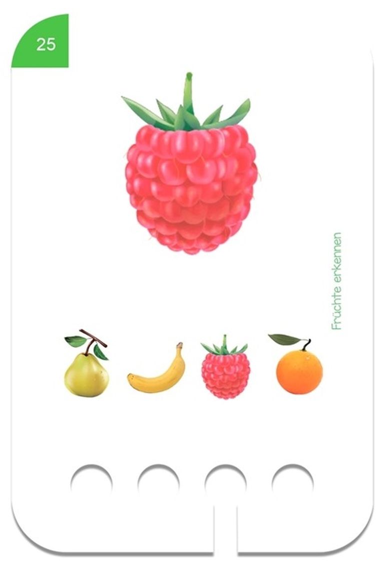 WiemTo, Rozpoznawanie Owoców, karty edukacyjne, 2+