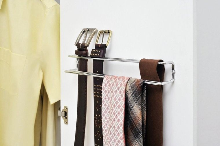 Wieszak na krawaty, paski, stal chromowana