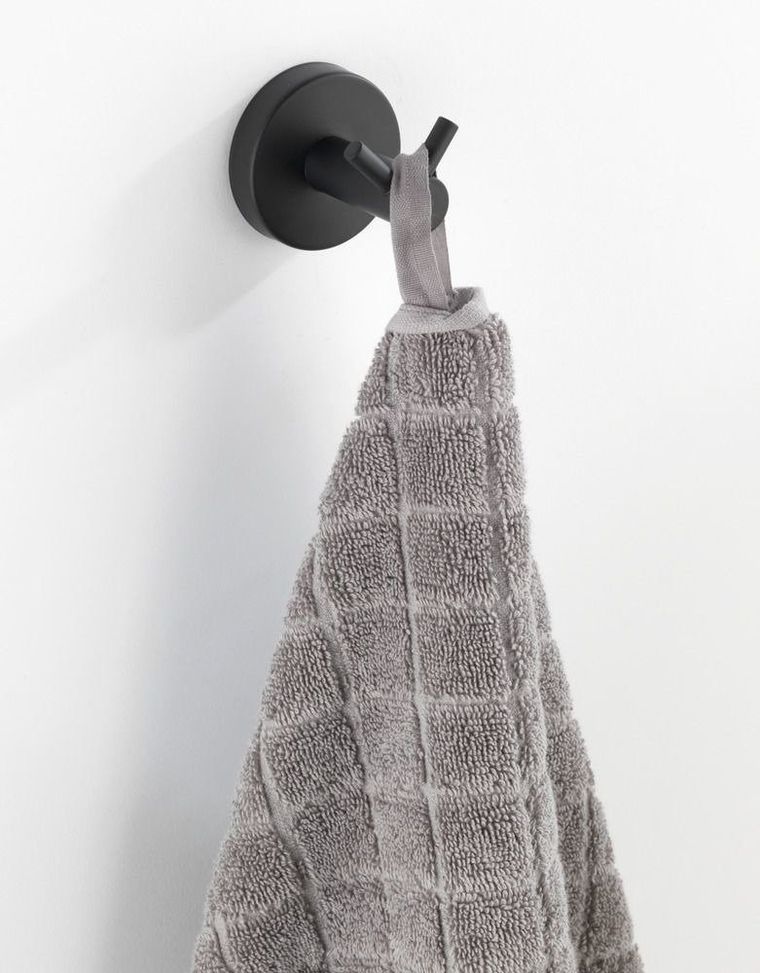 Wieszak na ręczniki, Bosio, czarny