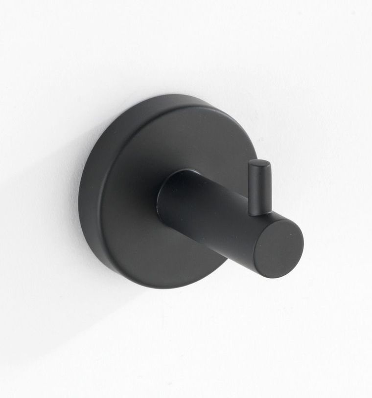 Wieszak na ręczniki, pojedynczy, Bosio, czarny