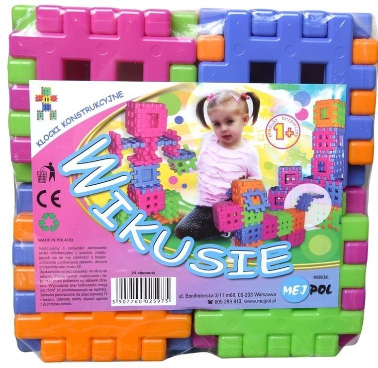 Wikusie, Wafle, klocki Konstrukcyjne, 24 elementy