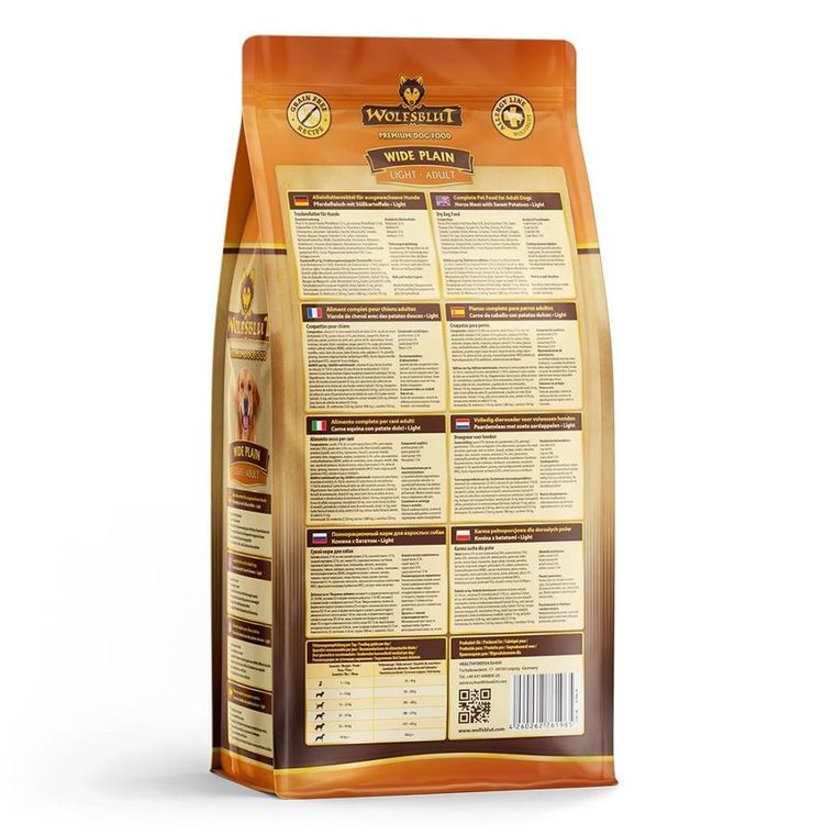 Wolfsblut, Wide Plain Light, sucha karma dla psa, horse/sweet potato, 2kg