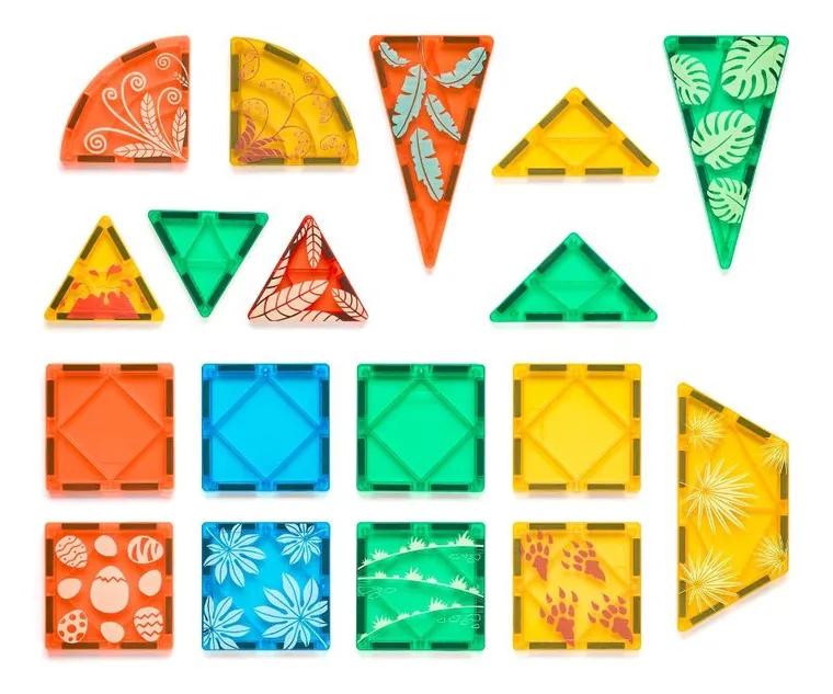 Woodyland, dinozaury, klocki magnetyczne, 23 elementy