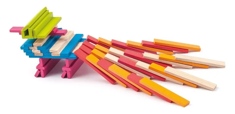 Woodyland, drewniane klocki konstrukcyjne, 200 elementów