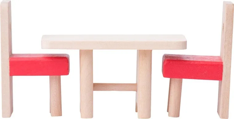 Woodyland, drewniany domek dla lalek z akcesoriami, 2-piętrowy