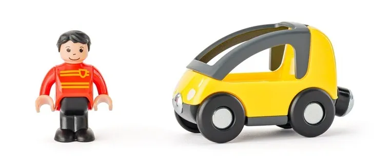 Woodyland, drewniany garaż policyjny z pojazdami i figurkami, 11 elementów