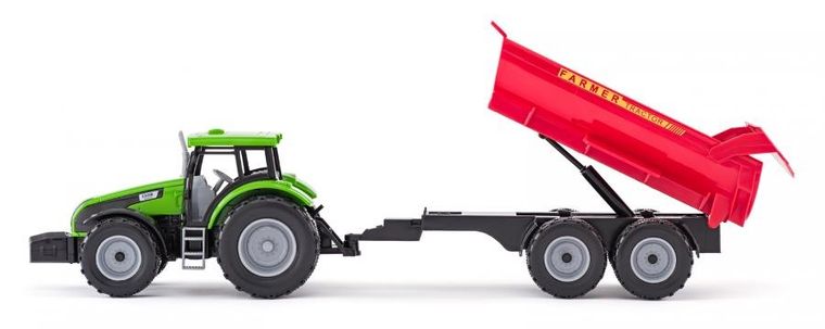 Woodyland, farma, traktor z akcesoriami, 9 elementów