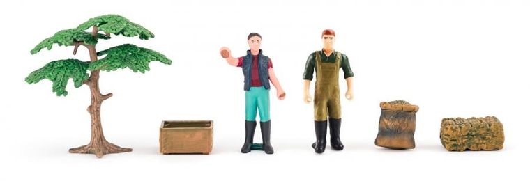 Woodyland, farma, zagroda z końmi, zestaw figurek, 25 elementów