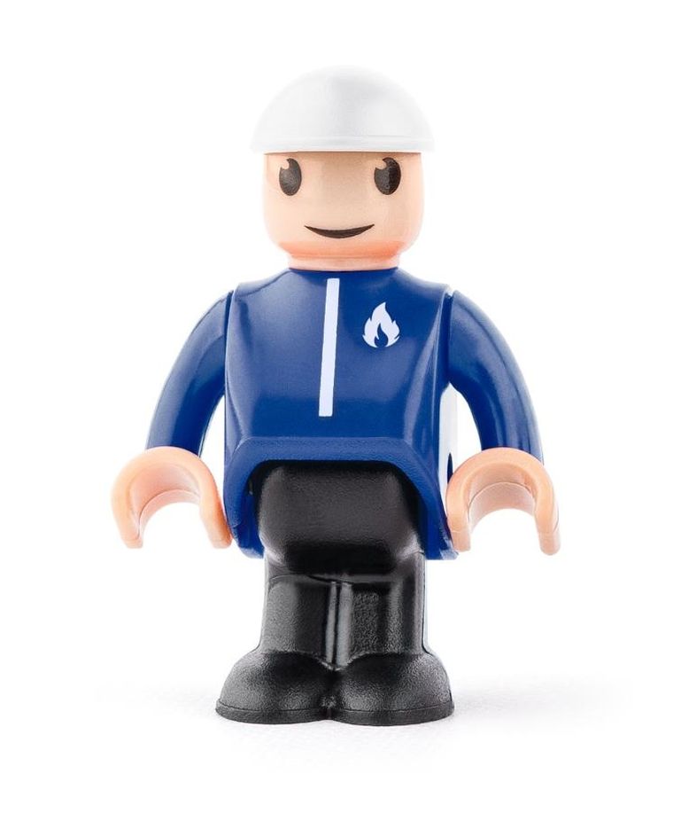 Woodyland, Straż Pożarna, pojazd drewniany z figurką, 4 elementy