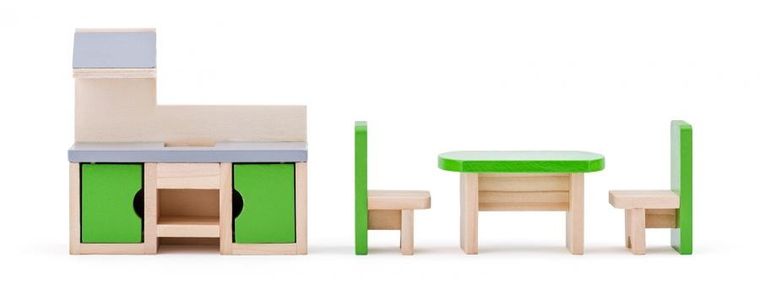 Woodyland, willa Isabelle, drewniany domek dla lalek z akcesoriami