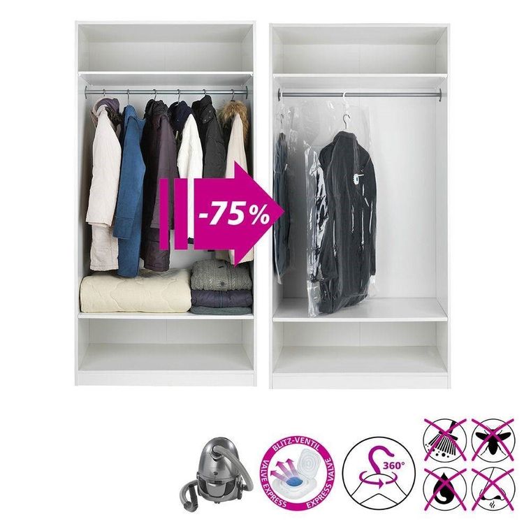 Worek próżniowy, pokrowiec XL, 145-70 cm